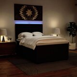  s oprugama i madracem crni 140 x 190 cm od umjetne kože | shoptok.hr