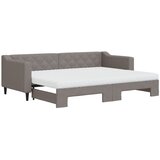 vidaXL Izvlečna dnevna postelja z vzmetnico taupe 80x200 cm blago, (20936605) | Shoptok.si