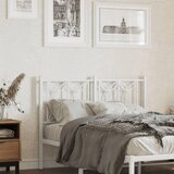 Maison Chic kovinsko posteljno vzglavje - vzglavna omarica - nočna omarica belo 120 cm, (21705329) | Shoptok.si