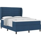 Box spring krevet s madracem Plava 140 x 200 cm tkanina - Plava 140 x 200 cm Dizajn linija | shoptok.hr