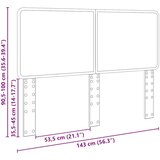 vidaXL Vzglavje z vzglavjem Umetni hrast 140 cm Konstruiran les | Shoptok.si