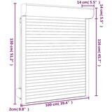 vidaXL Rolete iz aluminija 100x130 cm bele | Shoptok.si