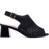 GOODIN Black suede heeled sandals | shoptok.hr