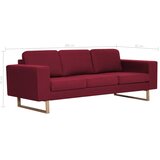  Trosjed od tkanine crvena boja vina | shoptok.hr