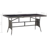  Vrtni stol sivi 170 x 80 x 74 cm od poliratana | shoptok.hr