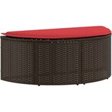  Vrtni kauč Smeđa i crvena 168 x 168 x 180 cm poliratan | shoptok.hr