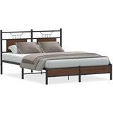 vidaXL okvir kreveta bez madraca smeđi hrast 140x190 cm izrađeno drvo | shoptok.hr