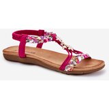 ARTIKER Flat Women's Sandals With Woven Straps And Clips Fuchsia | ePonuda.com