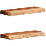 vidaXL Zidne police 2 kom 40x20x3,5 cm od masivnog bagremovog drva | shoptok.hr