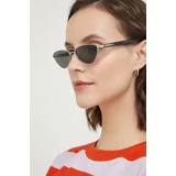 Emporio Armani Sončna očala ženski, srebrna barva