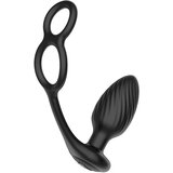 Nexus - TORNADO Rotating Plug with Cock & Ball Rings - Black u