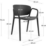 Kave Home Crna plastična vrtna stolica Ania – | shoptok.hr