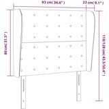 Uzglavlje s ušima smeđesivo 93x23x118/128 cm od tkanine | shoptok.hr