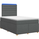  Boxspring krevet s madracem Tamnosiva 120 x 190 cm Tkanina | shoptok.hr
