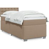  The Living Store Box spring postelja z vzmetnico kapučino 100x200cm umetno usnje - Box Spring Postelja, (21457996) Cene