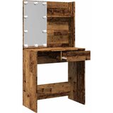  Toaletni stol s LED-om staro drvo 74,5x40x141 cm | shoptok.hr