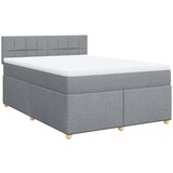 Maison Chic Box spring postelja - Vzmetna postelja z vzmetnico svetlo siva 160x200 cm žamet SL24680, (21890622) | Shoptok.si