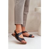 Boto Lewski Shoes Leather Sandals With Buckle And Embossing Lewski 3041 Black | Eponuda.ba