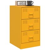  Noćni ormarić boja senfa 34,5 x 39 x 62 cm čelični | shoptok.hr