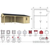 Male kuće GARAŽA VAASA 836 × 595 cm sa šindrom | shoptok.hr
