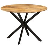  Blagovaonski stol Ø 110 x 78 cm od masivnog drva manga i čelika | shoptok.hr