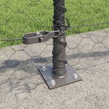  Heksagonalna ograda s betonskom osnovom 10 x 0,4 m Siva Mreža | shoptok.hr