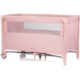 Chipolino putni krevetić s pomičnom stranicom Relax Pink Marshmellow Linen | shoptok.hr