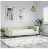 vidaXL Raztegljiva postelja krem 100x200 cm umetno usnje | Shoptok.si