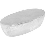 vidaXL Klubska mizica iz sploščenega aluminija 100x50x28 cm srebrna | Shoptok.si