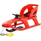vidaXL Sani s sedežem in volanom rdeče 102,5x40x23 cm polipropilen | Shoptok.si