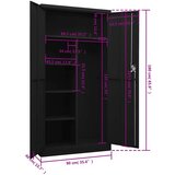 vidaXL Omara s ključavnico črna 90x40x180 cm jeklo | Shoptok.si