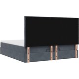  Okvir kreveta s madracima tamnosivi 200x200cm baršunasti | shoptok.hr