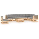  Sedežna garnitura 9-delna z blazinami trdna borovina | Shoptok.si