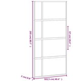  Klizna vrata crna 102,5x205 cm od kaljenog stakla i aluminija | shoptok.hr