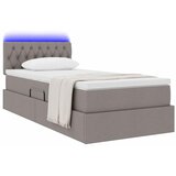  LED krevet za pohranu s madracem Sivosmeđa 100 x 200 cm Tkanina | shoptok.hr
