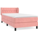 Maison Chic Box spring postelja - Vzmetna postelja z vzmetnico roza 90x190 cm žamet SL14223, (21883217) | Shoptok.si