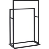  Samostojeći stalak za ručnike crni 48 x 24 x 78 5 cm željezni | shoptok.hr