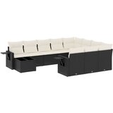vidaXL 11-dijelni set vrtnih sofa od poliratana s jastucima crni | shoptok.hr