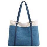 Venisymlis Ženske Ročne Torbe, Torbe Za Čez Ramo, Platnene, Velike Nakupovalne Torbe Za Prosti Čas, Elegantne Za Pisarno, Šolo, Službo, Modre, (22070126) | Shoptok.si