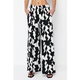 Trendyol Multicolored Geometric Patterned Wide Leg Ribbed Stretchy Knitted Palazzo Trousers | Eponuda.ba