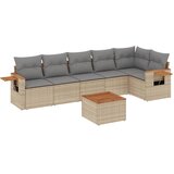  7-dijelni set vrtnih sofa od poliratana s jastucima bež | shoptok.hr