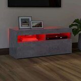 vidaXL TV ormarić s LED svjetlima siva boja betona 90x35x40 cm | shoptok.hr