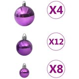 Set od 100 božićnih kuglica ljubičasti | shoptok.hr