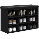  Klupa za cipele crna 82 x 32 x 50 cm od konstruiranog drva | shoptok.hr