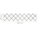 vidaXL Rešetkaste ograde 5 kom sive od masivne jelovine 180 x 30 cm | shoptok.hr