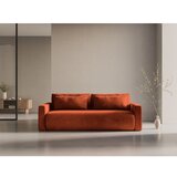 Cosmopolitan Design Opečnato oranžna žametna raztegljiva sedežna garnitura s prostorom za shranjevanje 238 cm Belfast – | Shoptok.si