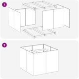  Vrtna saksija Maslinastozelena 80 x 80 x 60 cm Čelična vrata | shoptok.hr