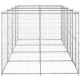 vidaXL Zunanji pasji boks pocinkano jeklo 9,68 m² | Shoptok.si