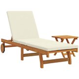  Ležaljka 1-osoba 2 pcs Smeđa Čvrsto drvo akacije | shoptok.hr