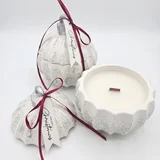 Svijeća Christmas Bauble Glitter - Bijela / Srebrna / Zimsko Čudo